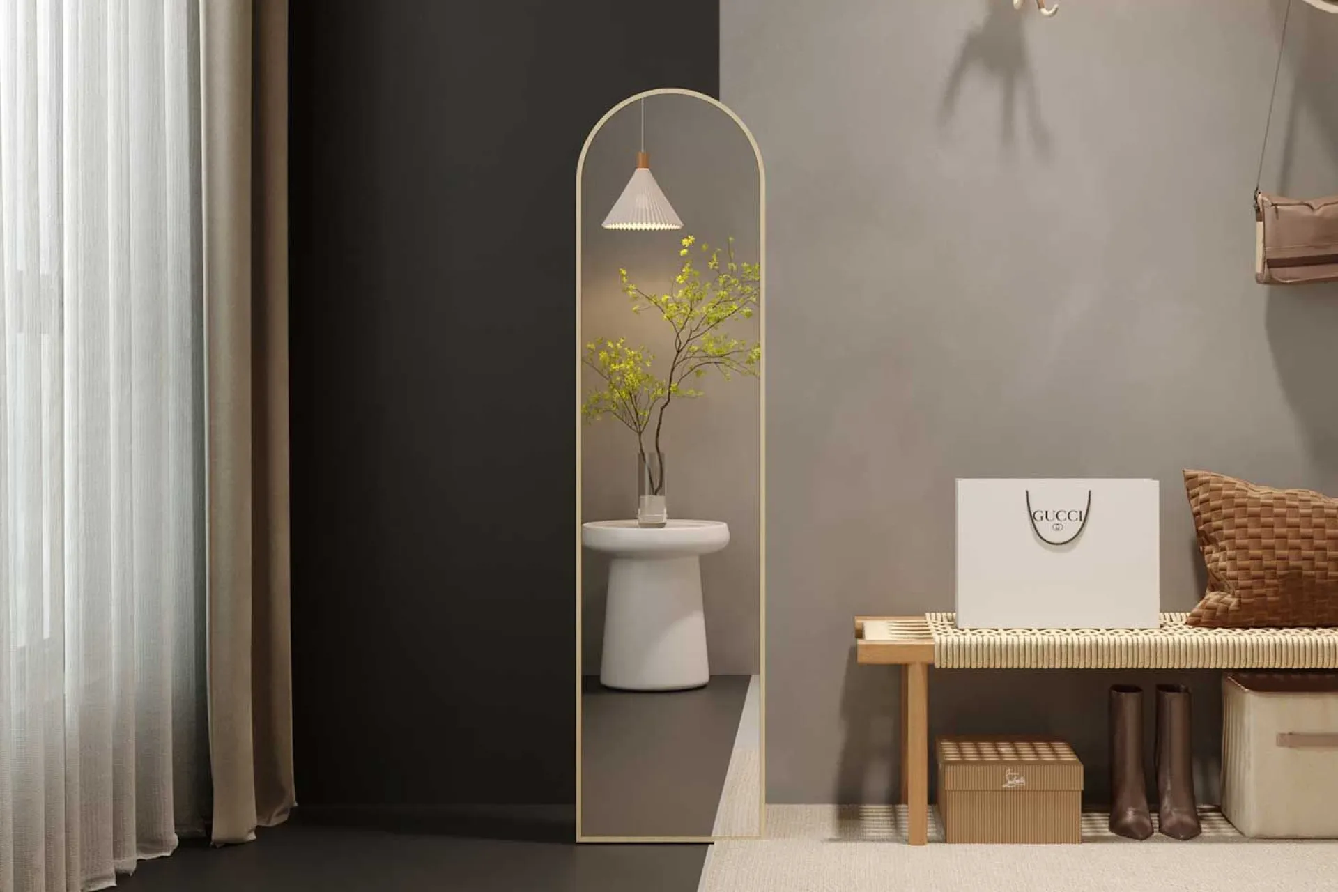 Rousseau Standspiegel Rosalie | 40 x 160 cm | Old Oak Design