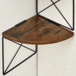 5-stöckiges Eckregal - schwebendes, wandmontiertes Design, 6 kg Kapazität
