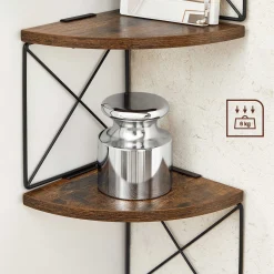 5-stöckiges Eckregal - schwebendes, wandmontiertes Design, 6 kg Kapazität