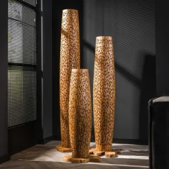 Emob Stefanos Stehlampe 145 cm-recyceltes Teakholz