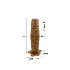 Emob Stefanos Stehlampe 104 cm-recyceltes Teakholz