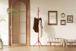 Steh-Garderobe Kassie | Ø48 x 174 cm | Rot / Metall