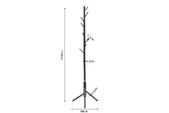 Steh-Garderobe Kassie | Ø48 x 174 cm | Schwarz / Metall