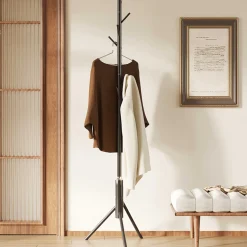 Steh-Garderobe Kassie | Ø48 x 174 cm | Schwarz / Metall