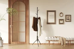 Steh-Garderobe Kassie | Ø48 x 174 cm | Schwarz / Metall