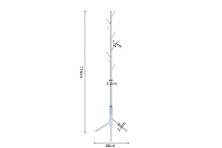 Steh-Garderobe Kassie | Ø48 x 174 cm | Weiß / Metall