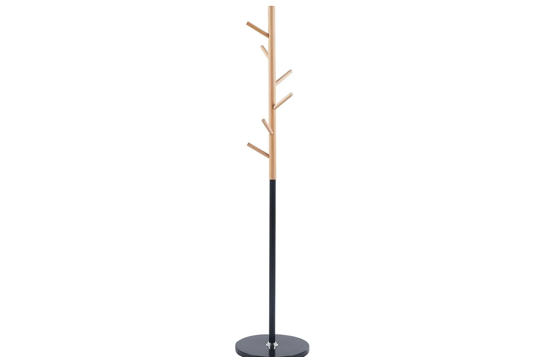Steh-Garderobe Viola | Ø37 x 172 cm | Buche / Metall