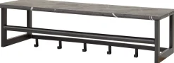Stilvolle Garderobe - 6 Haken / 3D Melamin Graphit