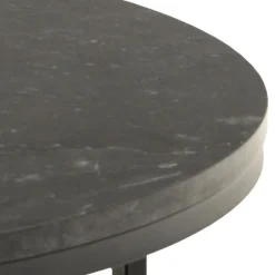 Emob Stilvoller Spiro Couchtisch: e Marmorplatte, 80x40cm