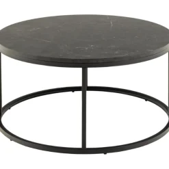 Emob Stilvoller Spiro Couchtisch: e Marmorplatte, 80x40cm