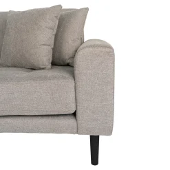 House Nordic Stone Lido Lounge Sofa mit 4 Kissen und schwarzen Holzbeinen