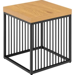 Emob Strington Beistelltisch - 40x40x42 cm - Wildeiche/schwarz