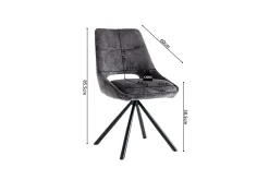Rousseau Stuhl Dante | 51 x 60 x 86 cm | Grau