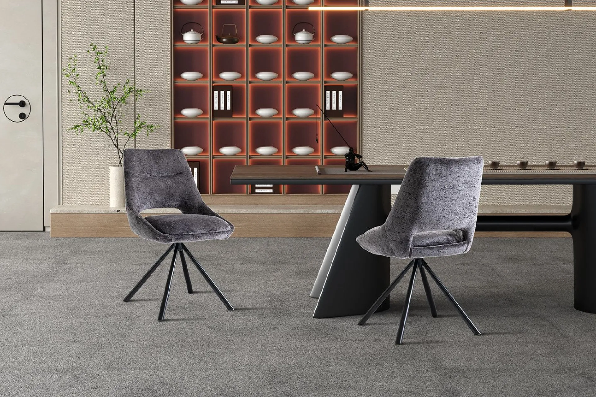 Rousseau Stuhl Dante | 51 x 60 x 86 cm | Grau