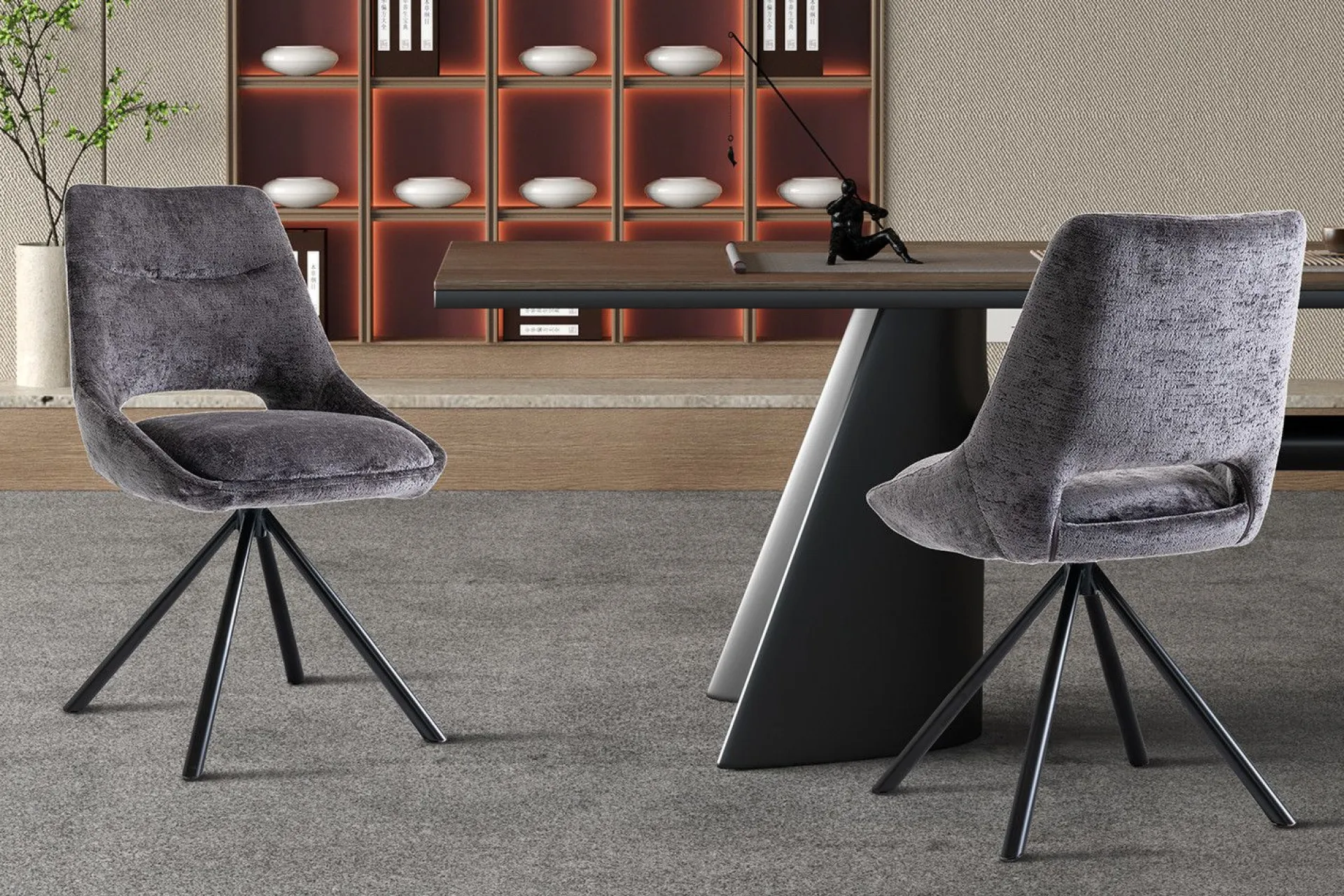 Rousseau Stuhl Dante | 51 x 60 x 86 cm | Grau