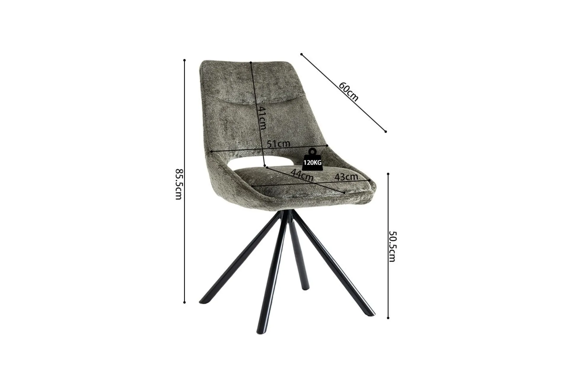 Rousseau Stuhl Dante | 51 x 60 x 86 cm |