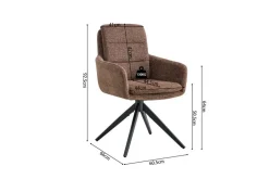 Rousseau Stuhl Isolde | 59 x 65 x 93 cm |