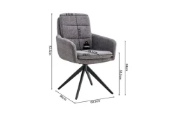 Rousseau Stuhl Isolde | 59 x 65 x 93 cm | Dunkel
