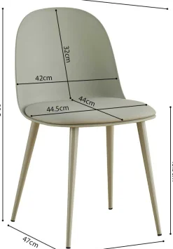 Rousseau Stuhl Jasmin | 51 x 44 x 81 cm | Grau-