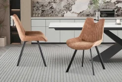 Rousseau Stuhl Paco - dunkele Mikrofaser