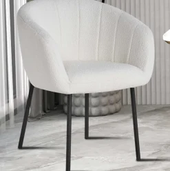 Rousseau Stuhl Sevilla Bouclé-Stoff | Metallbeine |