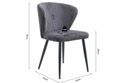 Rousseau Stuhl Tornado | 54 x 55 x 79 cm | Dunkel