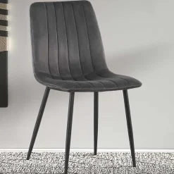 Rousseau Stuhl Willie - Samt /Füße schwarz