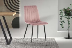 Rousseau Stuhl Willie - Samt /Füße schwarz