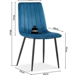 Rousseau Stuhl Willie velours - /schwarz