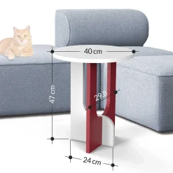 Emob Stylish Woody Fashion Beistelltisch | 18mm Dicke | 40x47x40 cm | 15 kg Kapazität | Eiche weiß