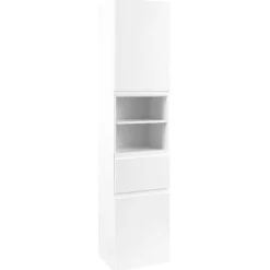 Säulenschrank Cardiff | 40 x 35 x 180 cm | Weiß