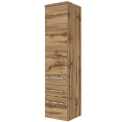 Säulenschrank Dasa 30cm mit 1 Tür und 2 Schubladen - Eiche wotan