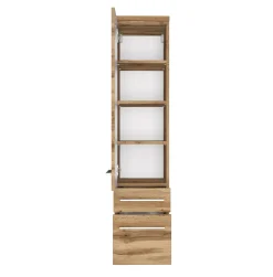 Säulenschrank Dasa 30cm mit 1 Tür und 2 Schubladen - Eiche wotan