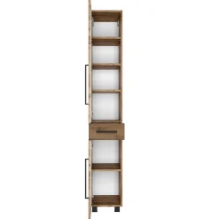 Säulenschrank Dusan mit 2 Türen und 1 Schublade - Eiche wotan