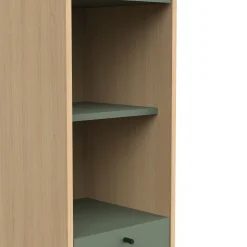 Säulenschrank Elisa - 32,80x39x201,50 cm - Mintgrün/ Spanplatte