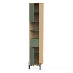 Säulenschrank Elisa - 32,80x39x201,50 cm - Mintgrün/ Spanplatte