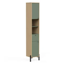 Säulenschrank Elisa - 32,80x39x201,50 cm - Mintgrün/ Spanplatte