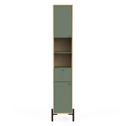 Säulenschrank Elisa - 32,80x39x201,50 cm - Mintgrün/ Spanplatte