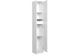 Säulenschrank Fares mit 1 Tür - weiß