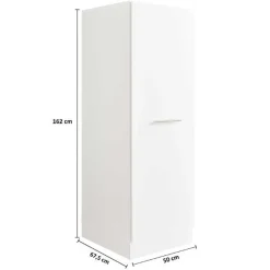 Säulenschrank für Waschmaschine Laundreezy | 50 x 68 x 162 cm | Weiß