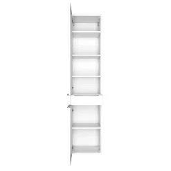 Säulenschrank Hansen 40cm 2 Türen und 1 Schublade - weiß