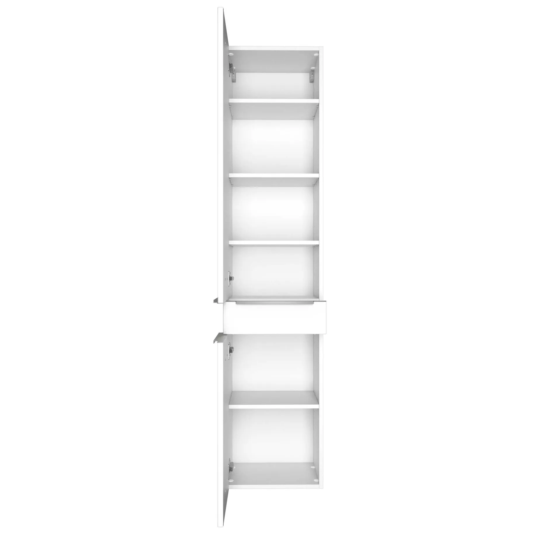 Säulenschrank Hansen 40cm 2 Türen und 1 Schublade - weiß