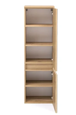 Säulenschrank Helina 40cm 2 Türen - Eiche/grau