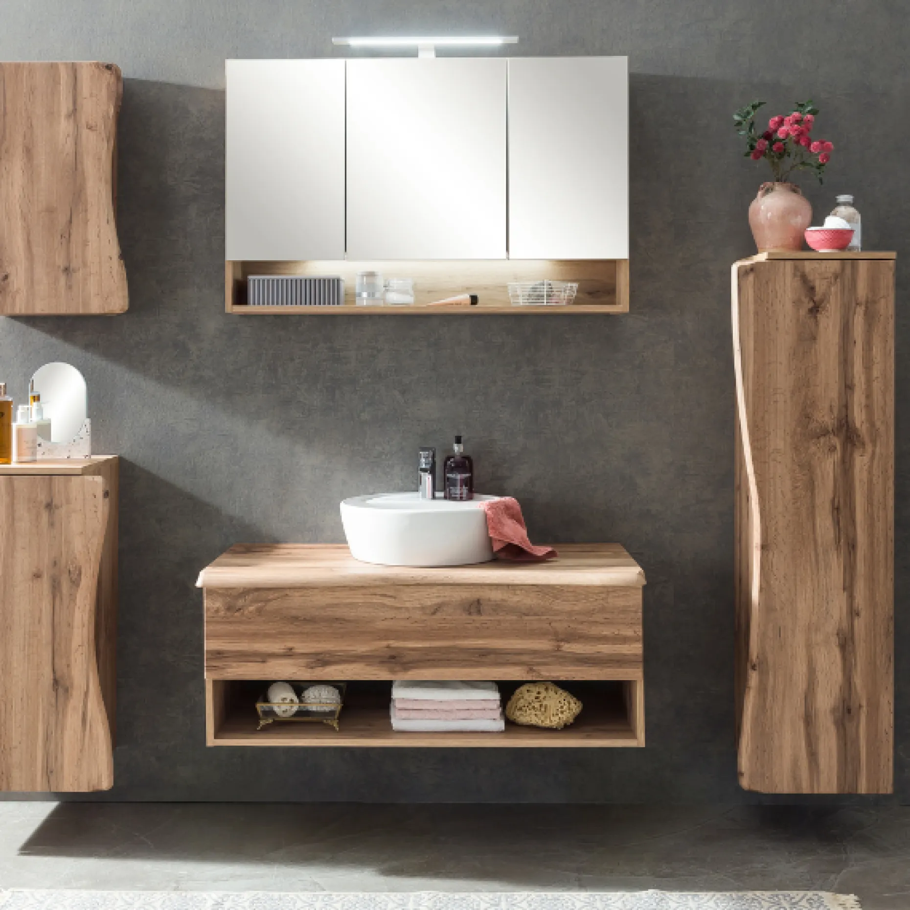 Säulenschrank Karan 37cm 1 Tür - Eiche
