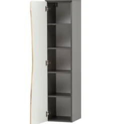 Säulenschrank Karan 37cm 1 Tür - Eiche/anthrazit