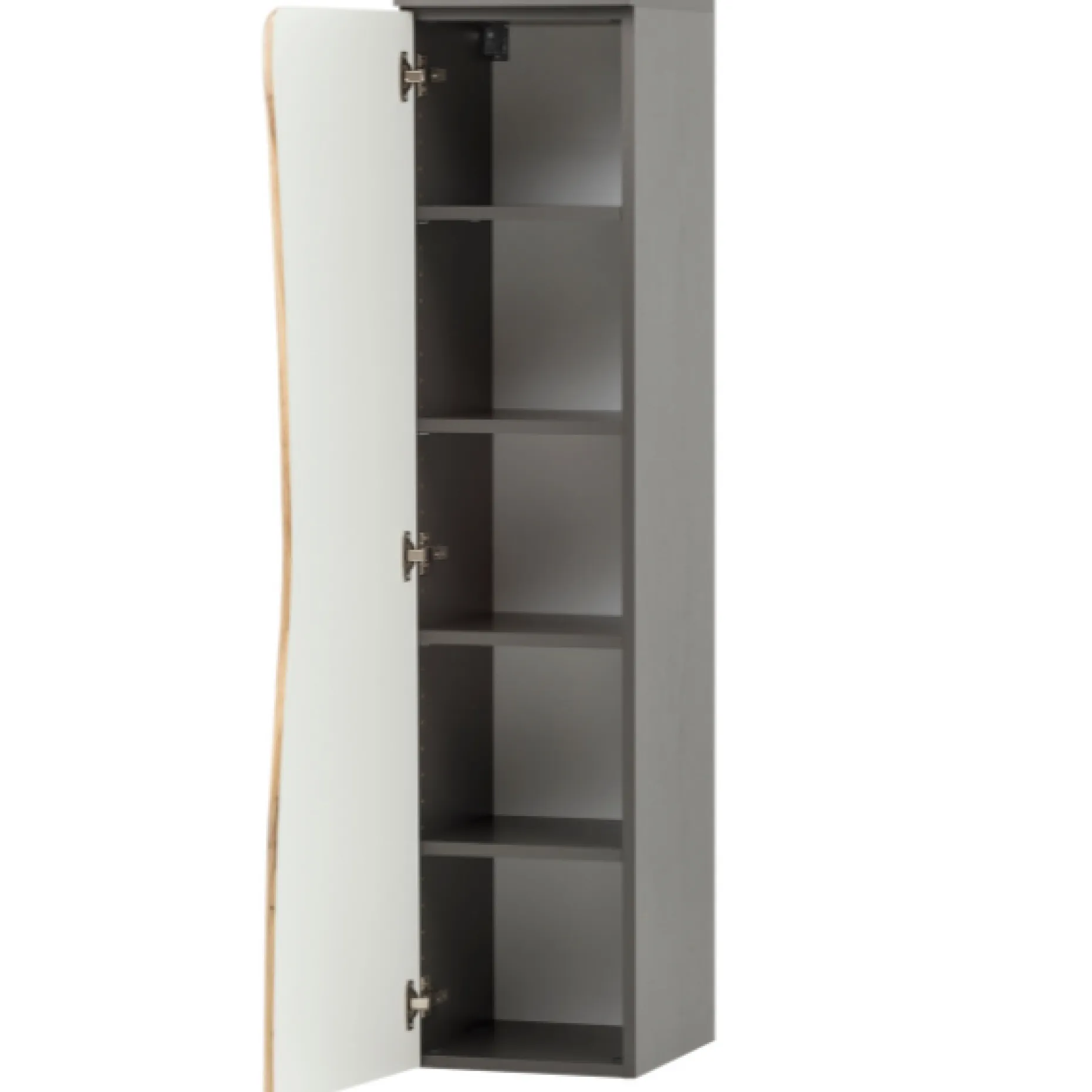 Säulenschrank Karan 37cm 1 Tür - Eiche/anthrazit