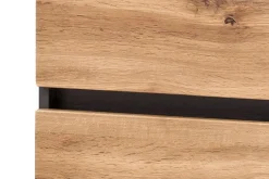 Säulenschrank Kornel/Luna 40cm 2 Türen und 1 Schublade - graphitgrau/Eiche