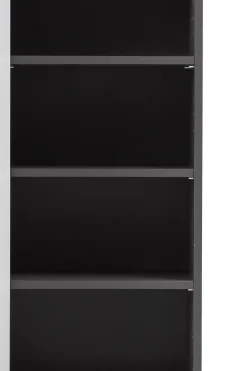 Säulenschrank Kornel/Luna 40cm 2 Türen und 1 Schublade - graphitgrau/Eiche