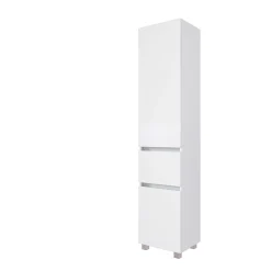 Säulenschrank Kornel/Pisca 40cm 2 Türen und 1 Schublade - weiß