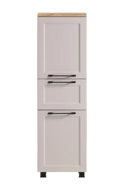 Säulenschrank Meran | 40 x 35 x 130 cm | Wandmontierbar | Farbe Kaschmir